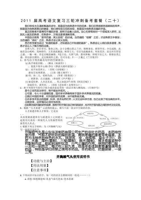 33335_2011年高考语文复习三轮冲刺备考(二十)