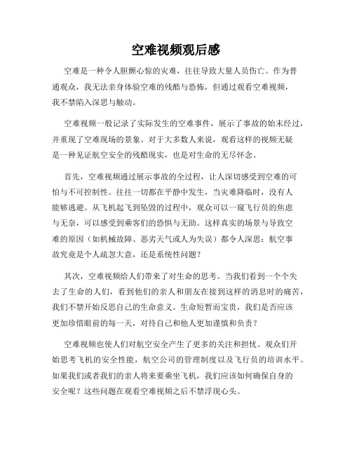 空难视频观后感