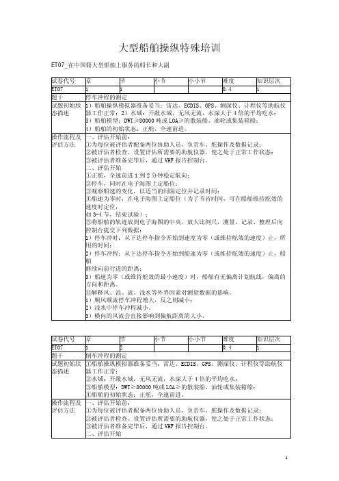 ET07 大型船舶操纵特殊培训