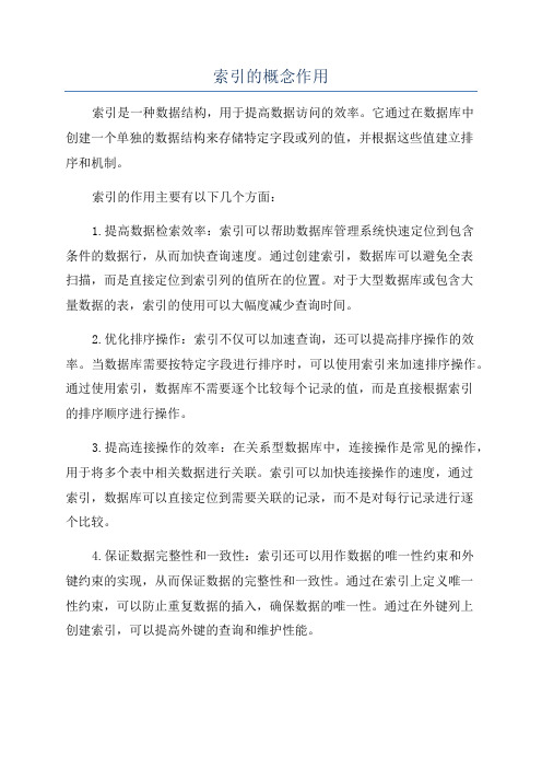 索引的概念作用
