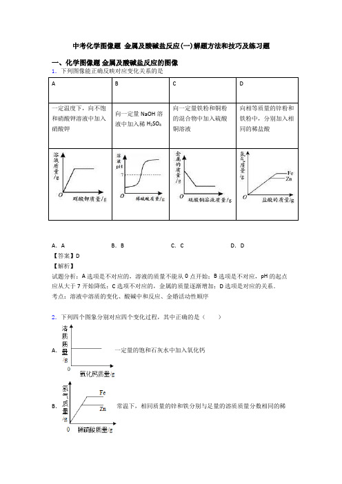 中考化学图像题 金属及酸碱盐反应(一)解题方法和技巧及练习题