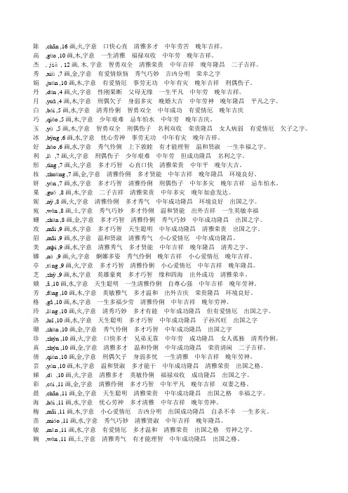 取名大全