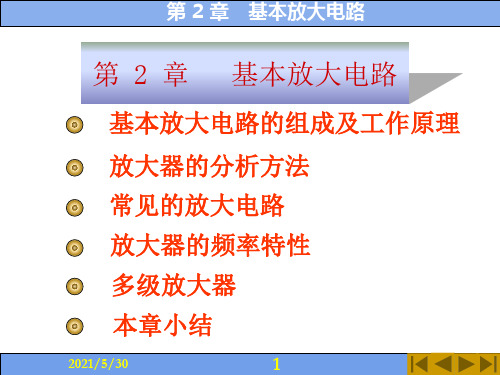 电子技术第2章 基本放大电路ppt课件