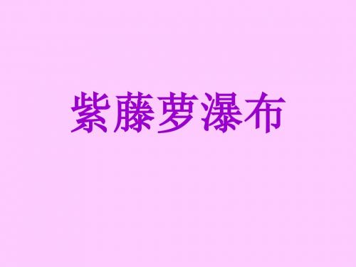 七年级语文紫藤萝瀑布2