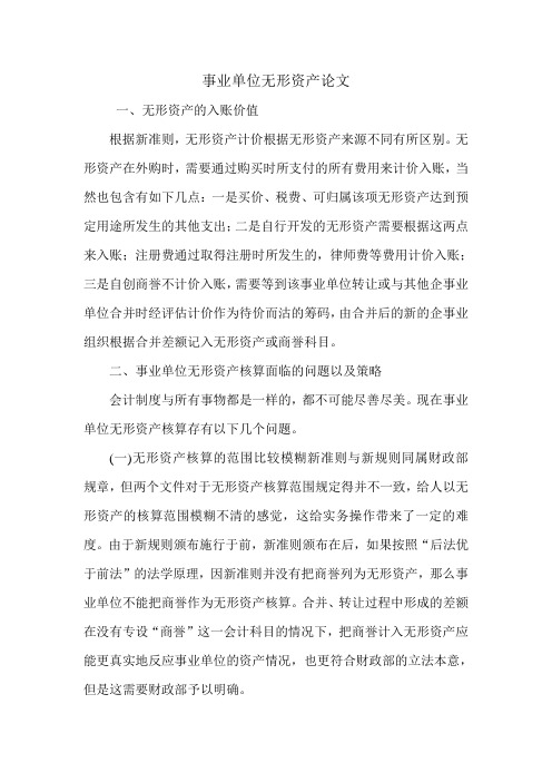 事业单位无形资产论文.doc