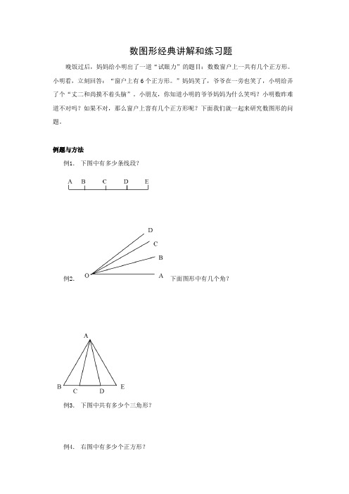 数图形经典讲解和练习题(经典完整版)