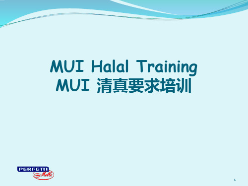 MUI-清真要求培训PPT课件