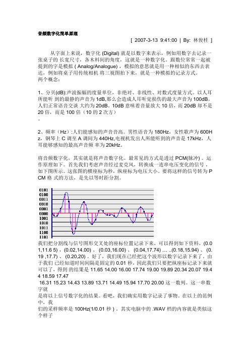 音频数字化简单原理