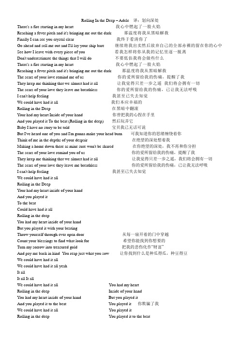 Rolling In the Deep–Adele