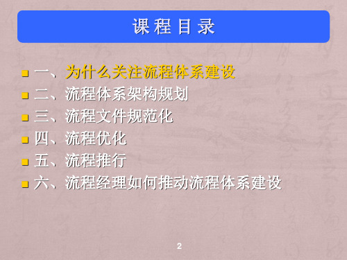 企业流程体系建设