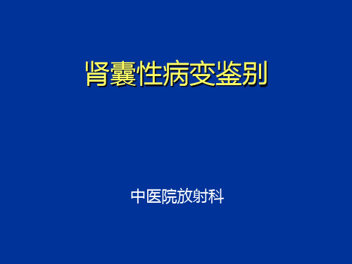 囊性肾癌(课件)