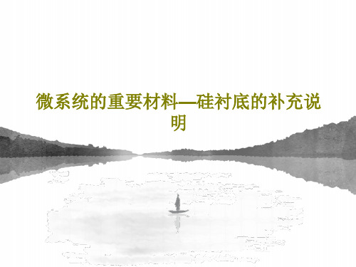 微系统的重要材料—硅衬底的补充说明53页文档