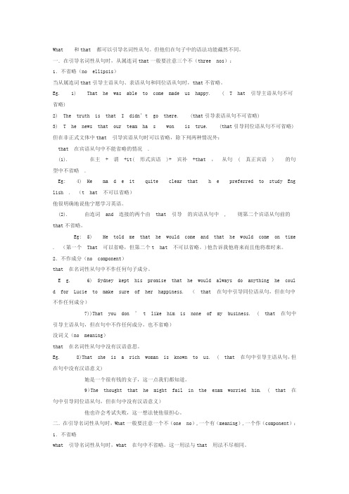 That 和what 区分II