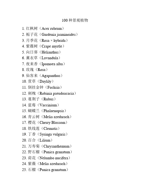 100种景观植物