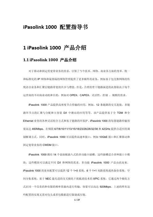 i-Paso 1000 配置指导-中文-Rev1.4