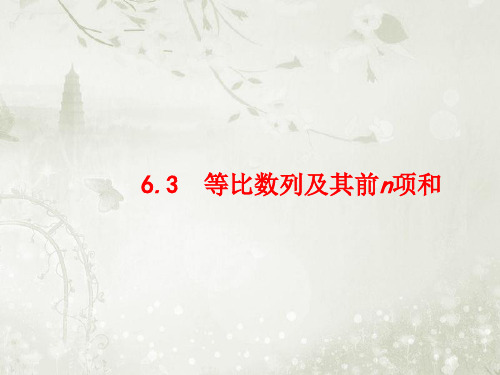 2019届高考数学(文科)一轮复习课件(人教A版)第六章 数列 6.3