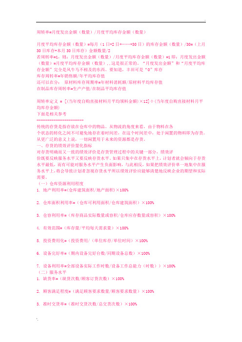 库存计算公式