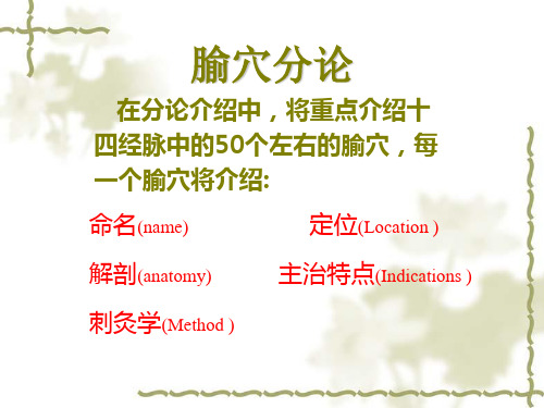 足太阴脾经经穴