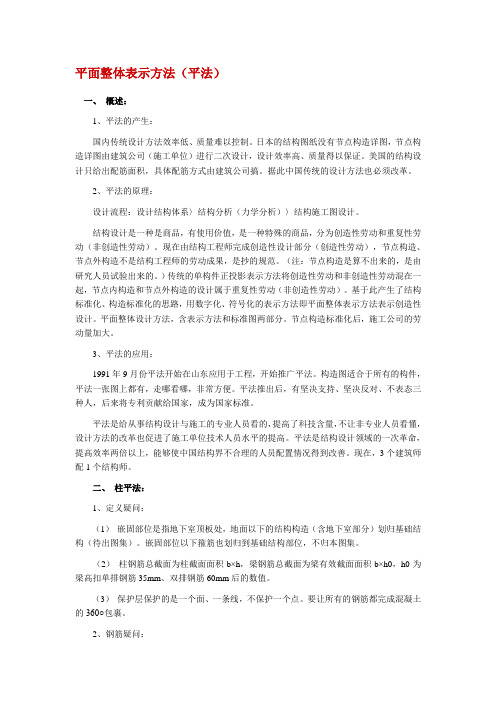 平面整体表示方法