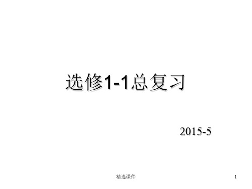 物理文科选修1-1复习