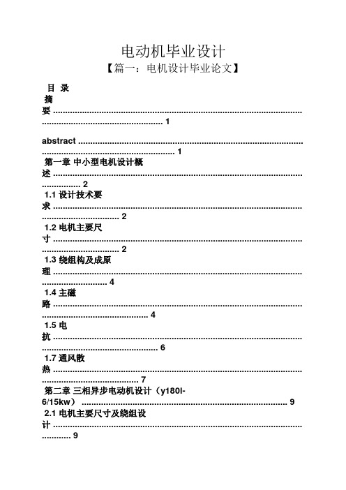 电动机毕业设计