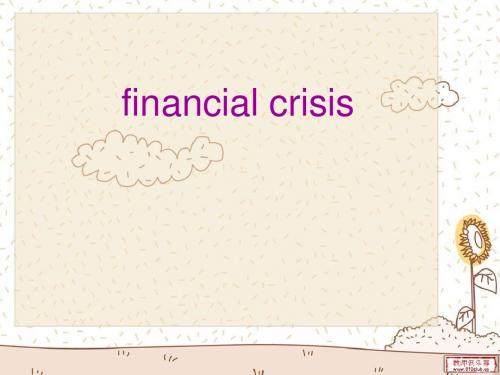 financial crisis 毛概作业 谈金融危机