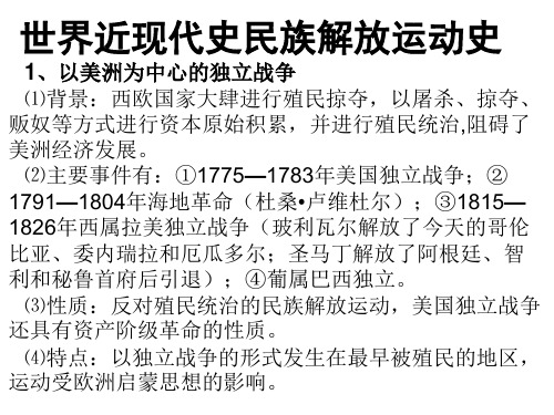世界近代民族解放运动