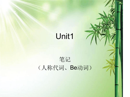 人称代词be动词