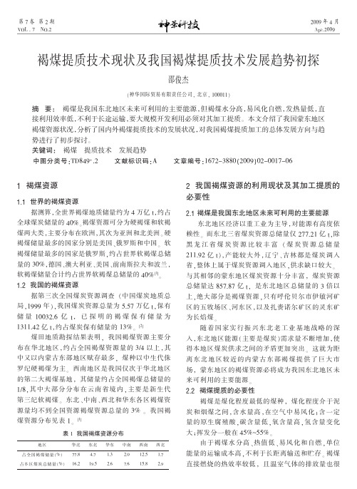 褐煤提质技术现状及我国褐煤提质技术发展趋势初探.kdh