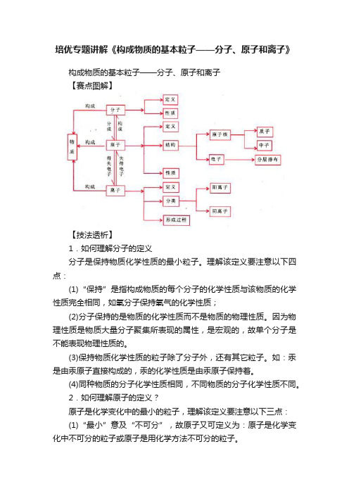 培优专题讲解《构成物质的基本粒子——分子、原子和离子》