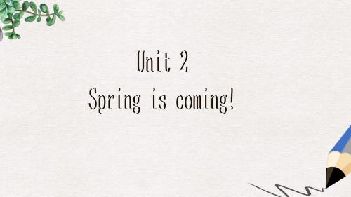 五年级英语下册unit2springiscomingpartb课件陕旅版(1)
