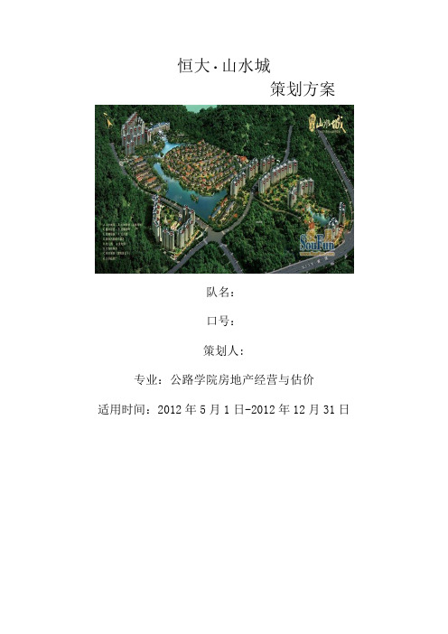恒大山水城策划方案12