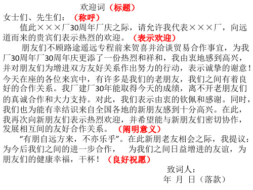 几种常用实用文体的写作案例