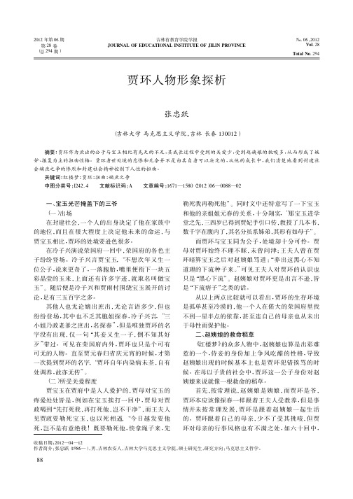贾环人物形象探析