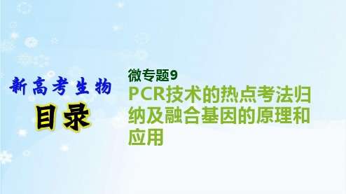 高考生物二轮复习微专题9 PCR技术的热点考法归纳及融合基因的原理和应用