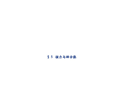 高中物理选修3-5：19.5 核力与结合能 课件
