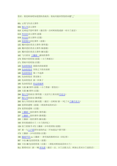 柯南好看的集数