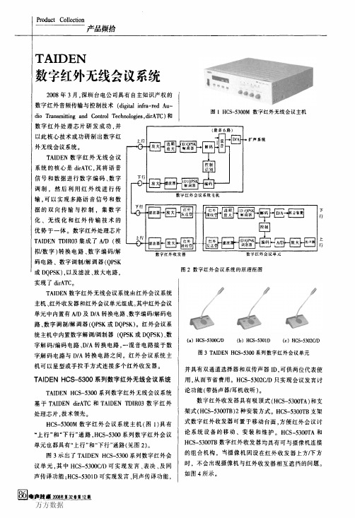 TAIDEN数字红外无线会议系统