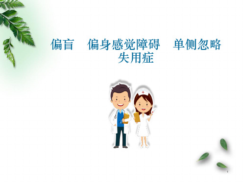(精选课件)偏盲  偏身感觉障碍  单侧忽略  失认证PPT幻灯片