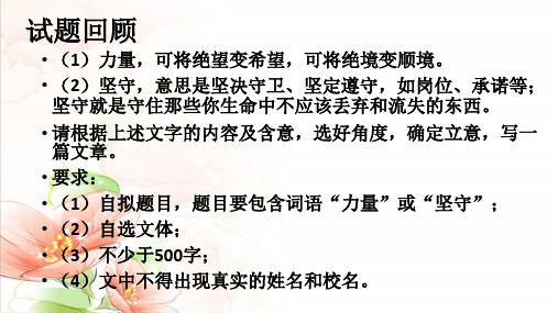 广东2020年中考作文复习 课件