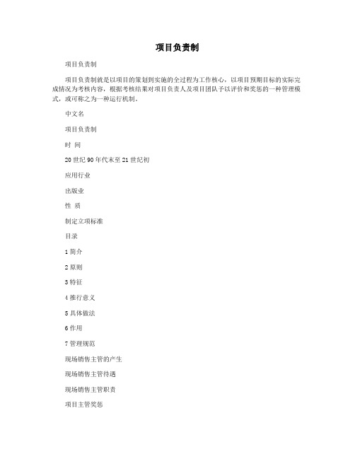 项目负责制