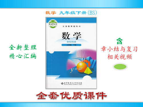 北师大版九年级数学下册全套优质课件(包含小结与复习 视频)