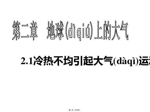 高一地理人教版必修1冷热不均引起大气运动6课件