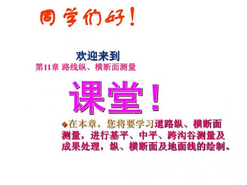 道路工程测量第11章 路线纵、横断面测量