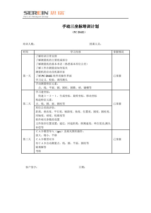 手动PC-DMIS