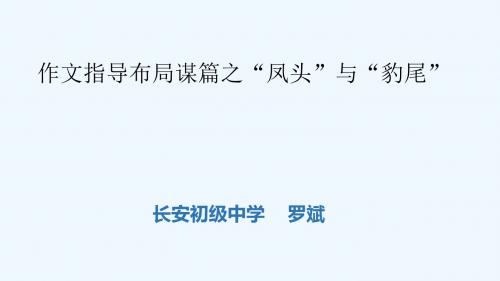 语文人教版九年级下册作文指导布局谋篇之“凤头”与“豹尾”