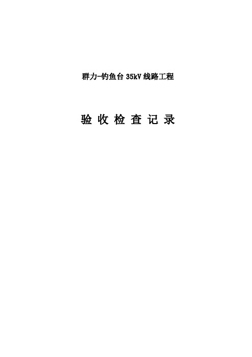 35KV群力-钓鱼台线路验收检查记录(最新版本)