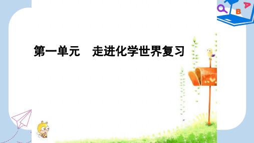2019-2020年九年级化学上册第一单元走进化学世界复习课件新版新人教版