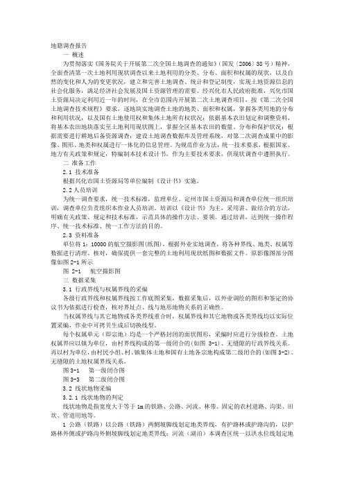 地籍调查报告