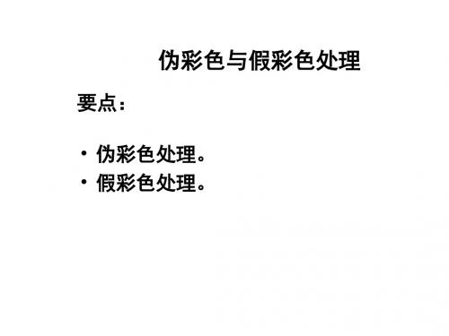 伪彩色处理.